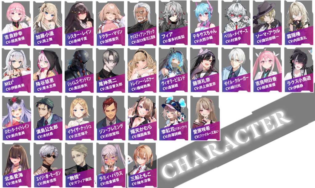 ポーカーチェイスのキャラクター一覧